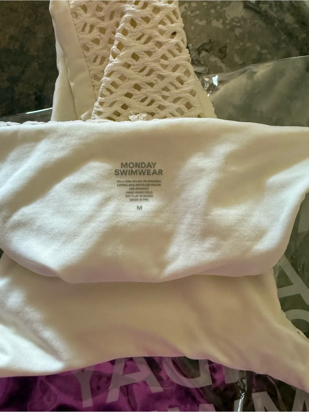 Monday Swimwear Ivory Crochet Bikini